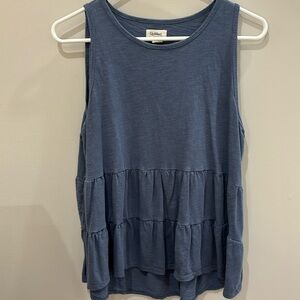 UpWest Women’s ruffle hem babydoll tank size Medium